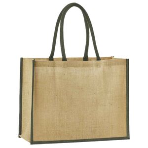 Natural starched jute classic shopper Thumbnail