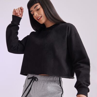 SF Clothing Ladies Cropped Slounge Sweatshirt Thumbnail