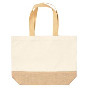 Jute base canvas tote Thumbnail