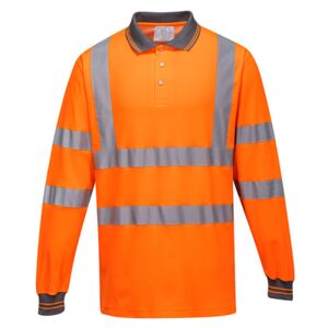 Hi-Vis Cotton Comfort Polo Shirt L/S Thumbnail