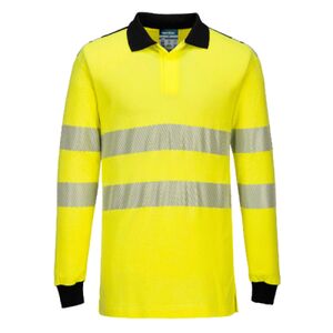 PW3 Modaflame Knit Hi-Vis FR Long Sleeve Polo Shirt Thumbnail