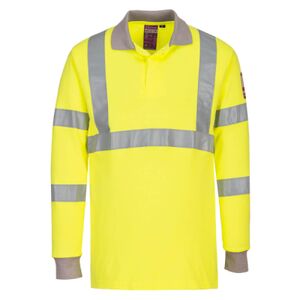 Modaflame Knit Hi-Vis FR Long Sleeve Polo Shirt Thumbnail